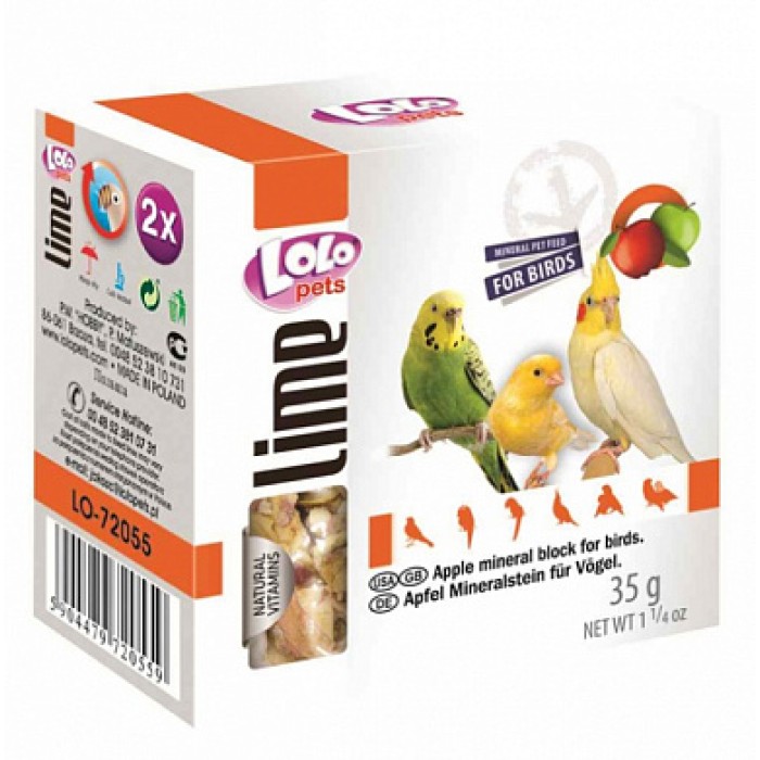 Lolopets Мел для птиц яблоко  35 г
